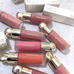 Rare Beauty Must-Have Makeup Set: Hydrating Hand Cream, Blusher, Liquid Lip Gloss, Highlighter, and Concealer - Smooth and Lightweight Essentials!