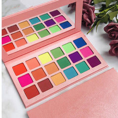 18 Color Eyeshadow Palette Square Eyeshadow - Pink / 18 Colors
