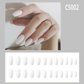 Fake Nails Wear Nails Autumn and Winter Frosted Personality Waterproof Ballet Nails - White
