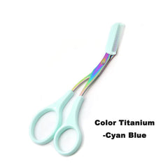 Eyebrow Trimmer Scissor with Comb Facial Eyelash Hair Removal Grooming Shaping Eyebrow Shaver Cosmetic Makeup Accessories Eyebr