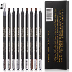 12PCS Waterproof White Eyebrow Pencil Set - Long-Lasting, Natural Eye Makeup for Perfectly Defined Brows - 09