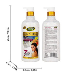 Luxurious 1000ml 24K Gold Turmeric Papaya Shower Scrub Gel - Herbal Whitening, Deep Cleaning & Long-Lasting Fragrance! - Milk And Honey / Whitening / 1000Ml