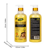 Luxurious 1000ml 24K Gold Turmeric Papaya Shower Scrub Gel - Herbal Whitening, Deep Cleaning & Long-Lasting Fragrance! - 24K Gold / Whitening / 1000Ml