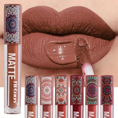 6 Vibrant Waterproof Matte Liquid Lipsticks - Bohemian Velvet Clay Texture for Long-Lasting, Non-Stick Finish