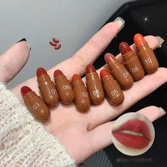 10 Color Convenient Mini Capsule Lipstick Set Velvet Matte Waterproof Lip Glaze Sexy Nude Easy to Color Lipstick Novelty Makeup
