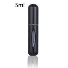 Travel-Friendly Refillable Mini Perfume Atomizer - Portable 5ml & 8ml Spray Bottles - 5Ml Black