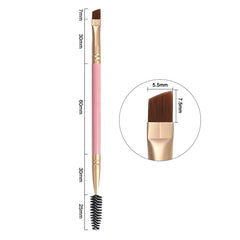 2-in-1 Double Head Eyebrow and Eyelash Brush - Essential Makeup Tool for Flawless Eye Looks - 1Pc Wooden Handle 9