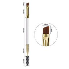 2-in-1 Double Head Eyebrow and Eyelash Brush - Essential Makeup Tool for Flawless Eye Looks - 1Pc Wooden Handle 7