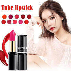 Long-Lasting Matte Lipstick - Original Tube, Smooth Texture, Moisturizing, Waterproof Formula - Coral Red