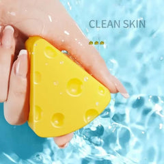 Delightful Handmade Exfoliating Soap - Yellow Cheese Silk with Light Fragrance & Heart Egg Pattern for Face & Body - Orange