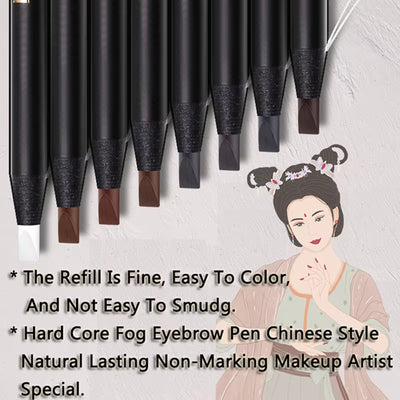 12PCS Waterproof White Eyebrow Pencil Set - Long-Lasting, Natural Eye Makeup for Perfectly Defined Brows