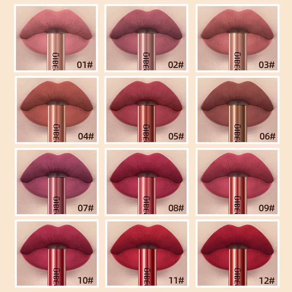 Long-Lasting Waterproof Matte Liquid Lipstick - Velvet Nude Red Tint Lip Gloss - Talin Store