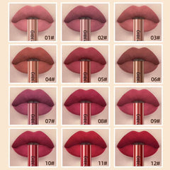 Long-Lasting Waterproof Matte Liquid Lipstick - Velvet Nude Red Tint Lip Gloss - Talin Store