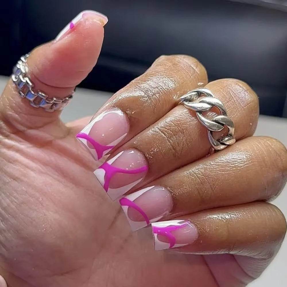 Pointed Head Almond Fake Nails Waterproof Wearable Manicure Full Cover False Nail Press on Nails Women - Talin Store