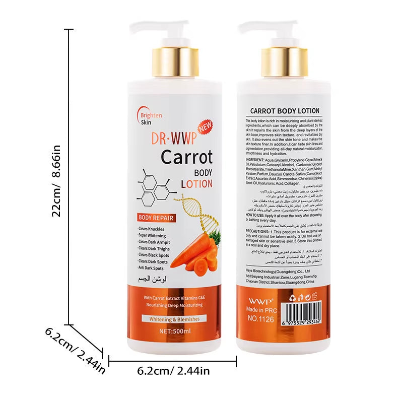 Natural 500Ml Skin Body Turmeric Body Lotion Arbutin Kojic Acid Vitamin C Whitening for Dark Spot Turmeric Body Cream