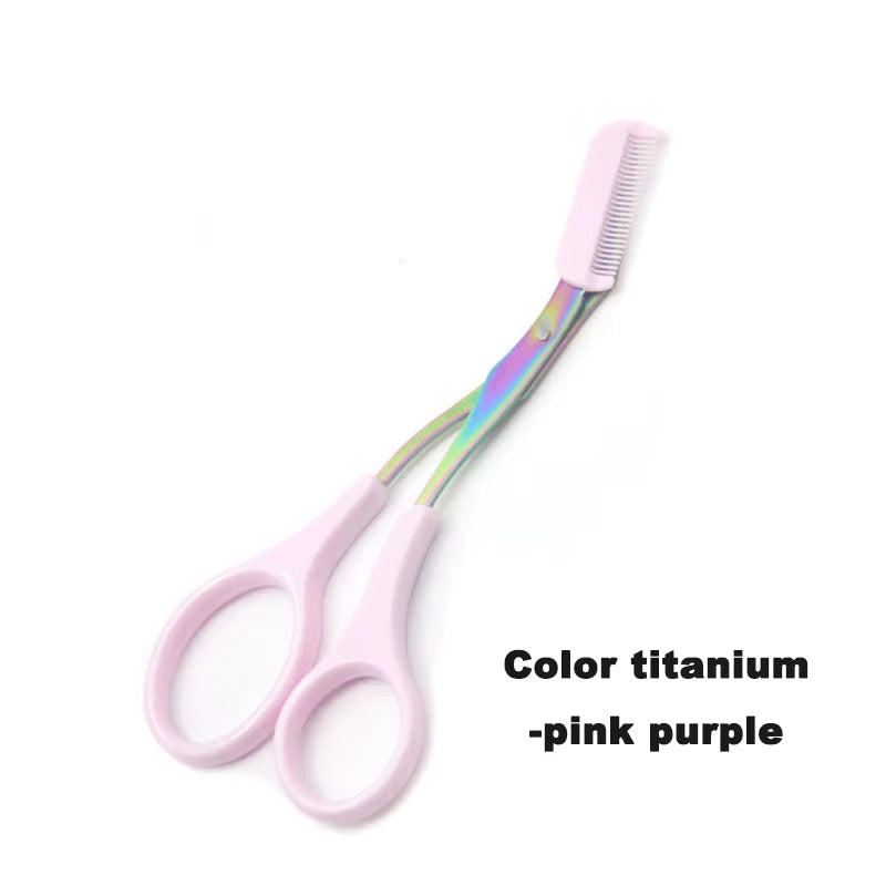 Eyebrow Trimmer Scissor with Comb Facial Eyelash Hair Removal Grooming Shaping Eyebrow Shaver Cosmetic Makeup Accessories Eyebr