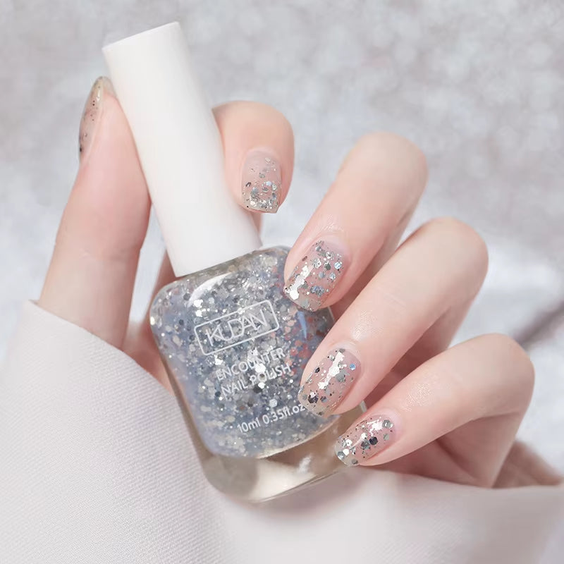 Quick Dry Water-Based Glitter Nail Polish - Vegan, Halal, Peel-Off - 10ml - 31