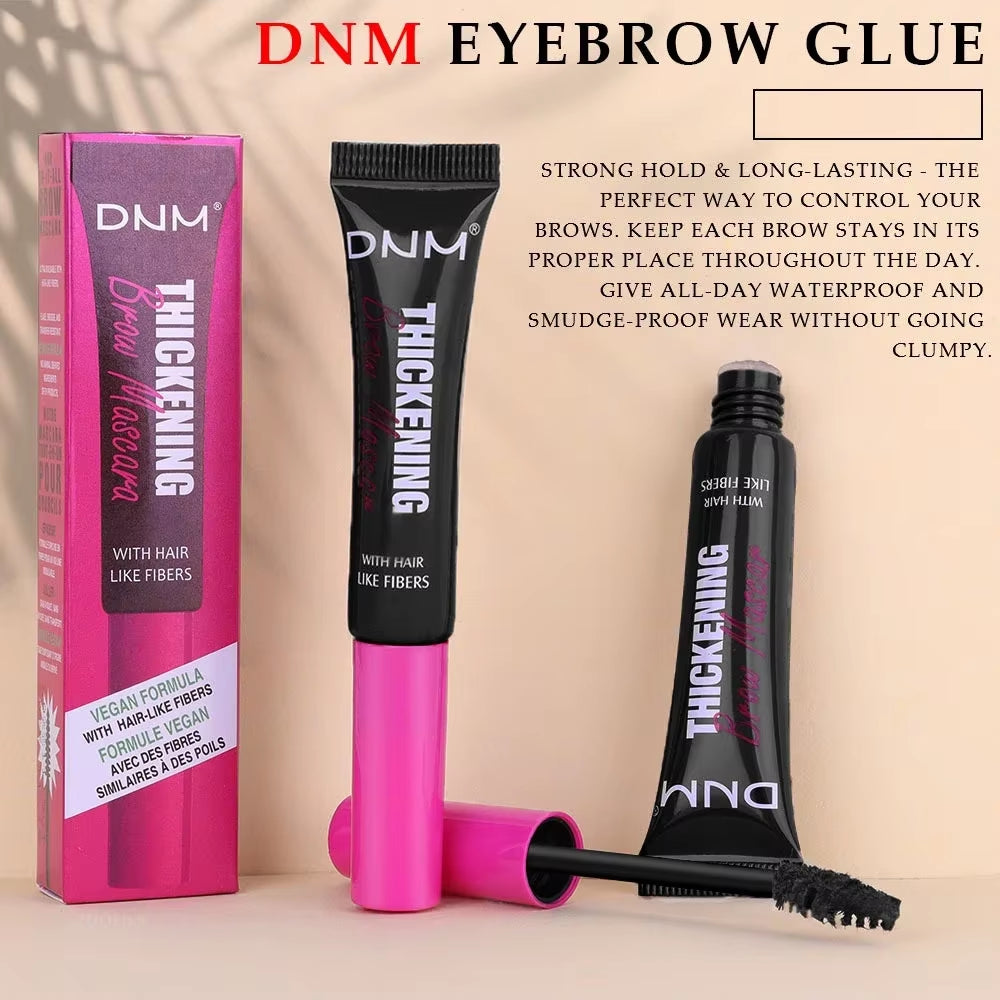 Vibrant 9-Color Eyebrow Dye Gel - Waterproof Fiber Tint for Full, Natural Brows! - 09 Clear Brow Glue