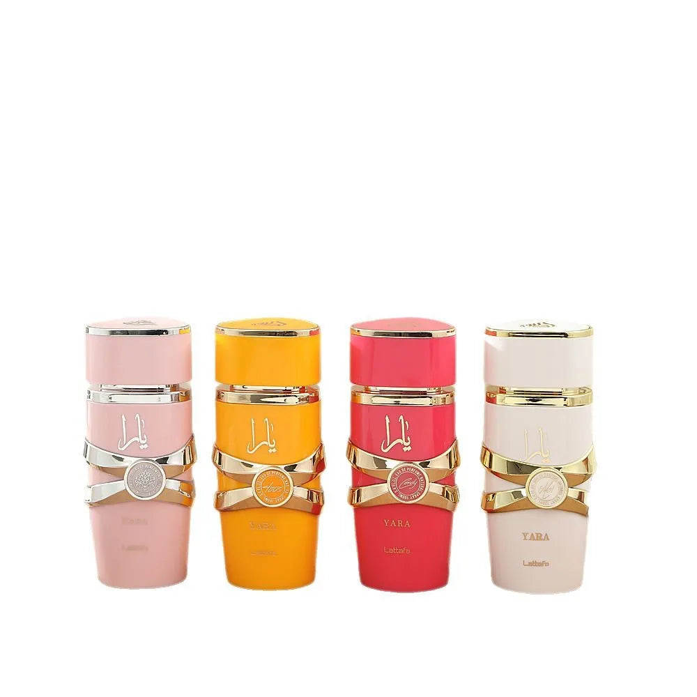 Yara & Asad: Twin 100ml Long Lasting Arabian EDP for Women & Men - Luxurious Floral & Woody Gift Set - Yara Candy