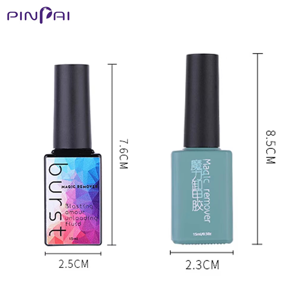 Pinpai Burst Magic Remove UV Nail Gel Polish Magic Remover Soak off Nail Art Primer Acrylic Clean Degreaser for Nail Lacquer