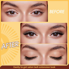 Magnetic Eyelashes with Applicator - Reusable Cat Eye Lashes for a Natural Look, No Glue Needed, Easy to Wear and Remove!