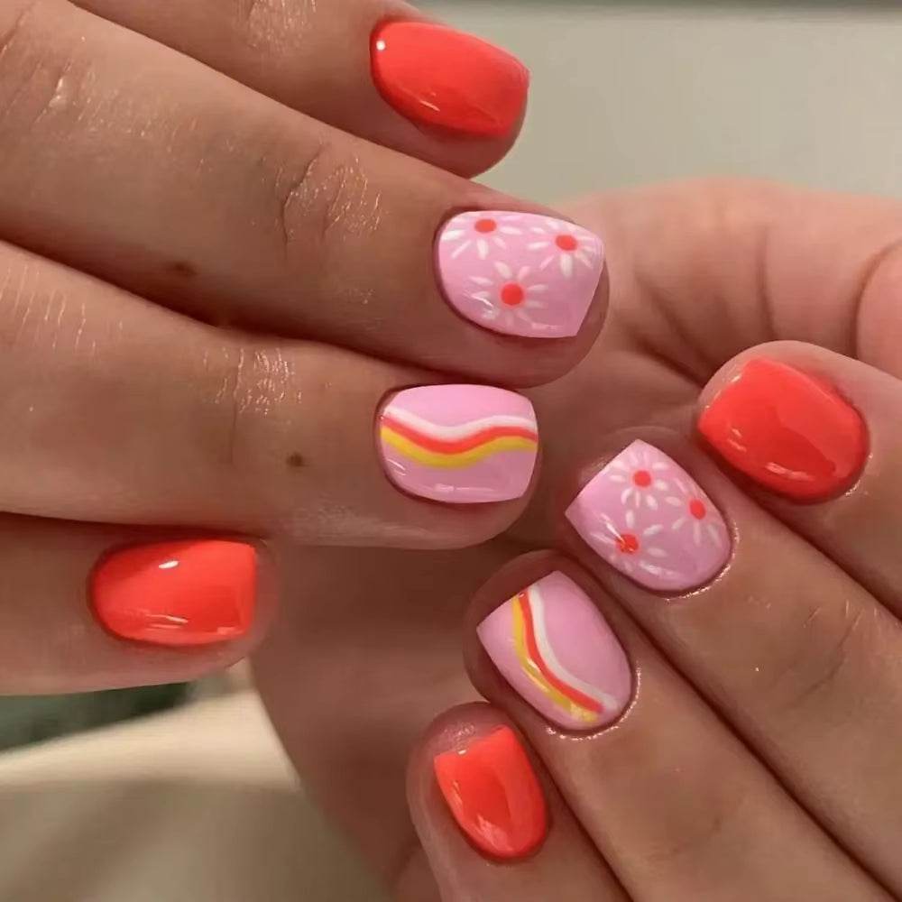 Pointed Head Almond Fake Nails Waterproof Wearable Manicure Full Cover False Nail Press on Nails Women - Talin Store