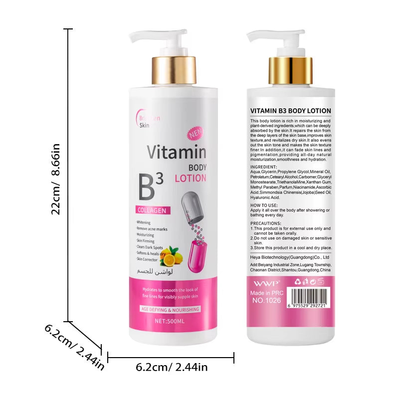 Natural 500Ml Skin Body Turmeric Body Lotion Arbutin Kojic Acid Vitamin C Whitening for Dark Spot Turmeric Body Cream