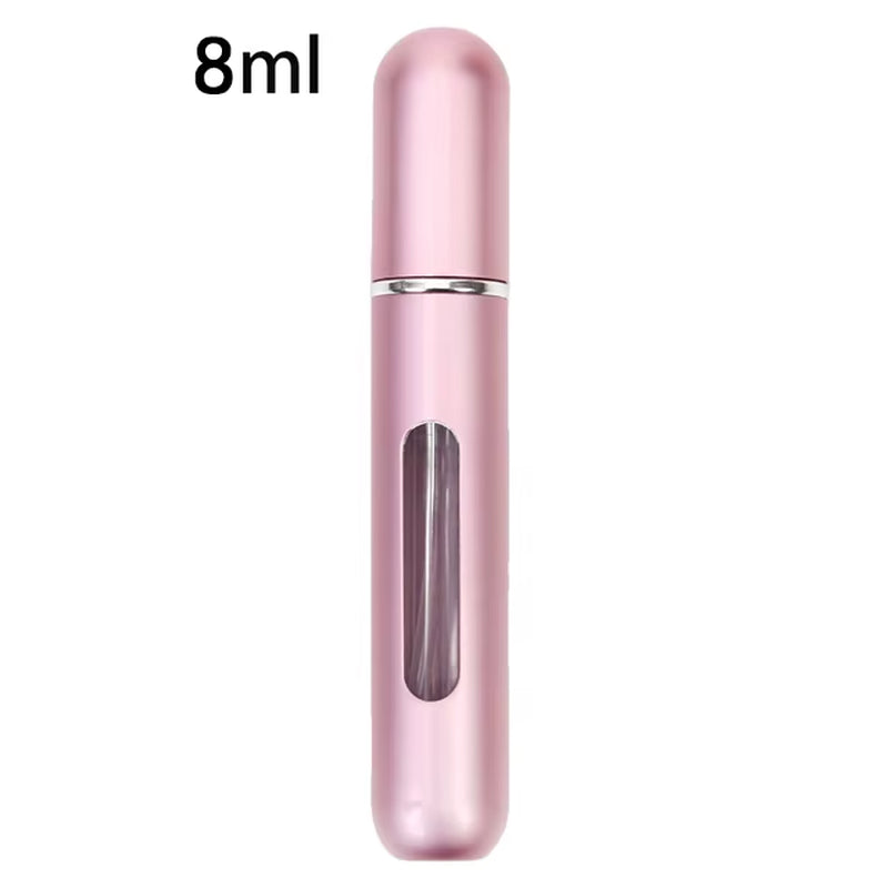 Travel-Friendly Refillable Mini Perfume Atomizer - Portable 5ml & 8ml Spray Bottles - 5Ml Matte Pink