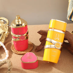 Yara & Asad: Twin 100ml Long Lasting Arabian EDP for Women & Men - Luxurious Floral & Woody Gift Set - Yara Moi