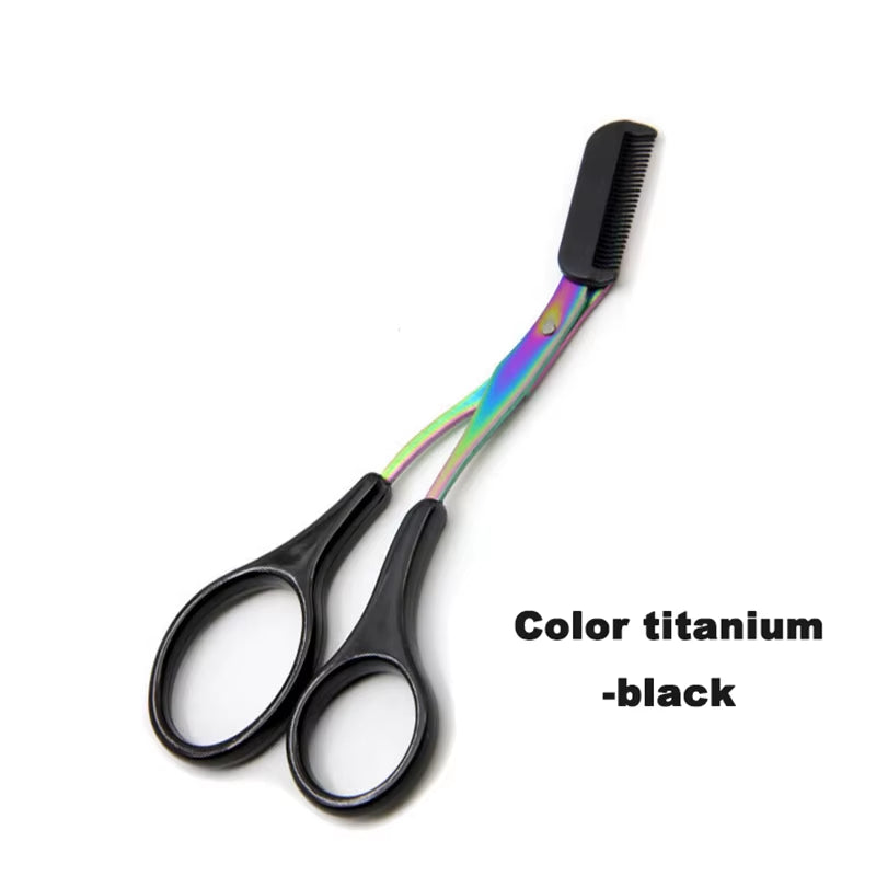 Eyebrow Trimmer Scissor with Comb Facial Eyelash Hair Removal Grooming Shaping Eyebrow Shaver Cosmetic Makeup Accessories Eyebr