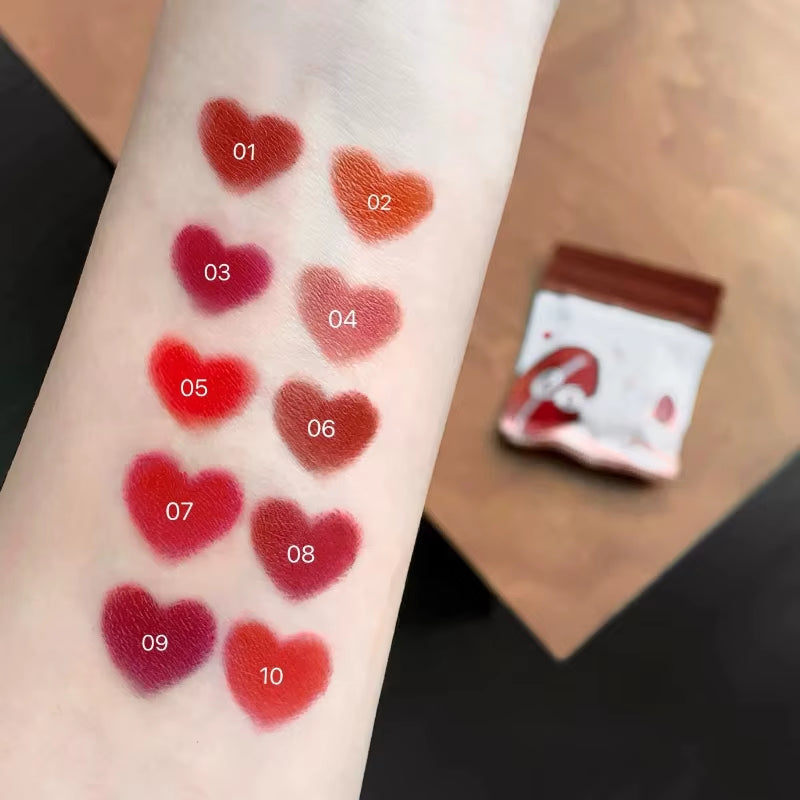 10 Color Convenient Mini Capsule Lipstick Set Velvet Matte Waterproof Lip Glaze Sexy Nude Easy to Color Lipstick Novelty Makeup