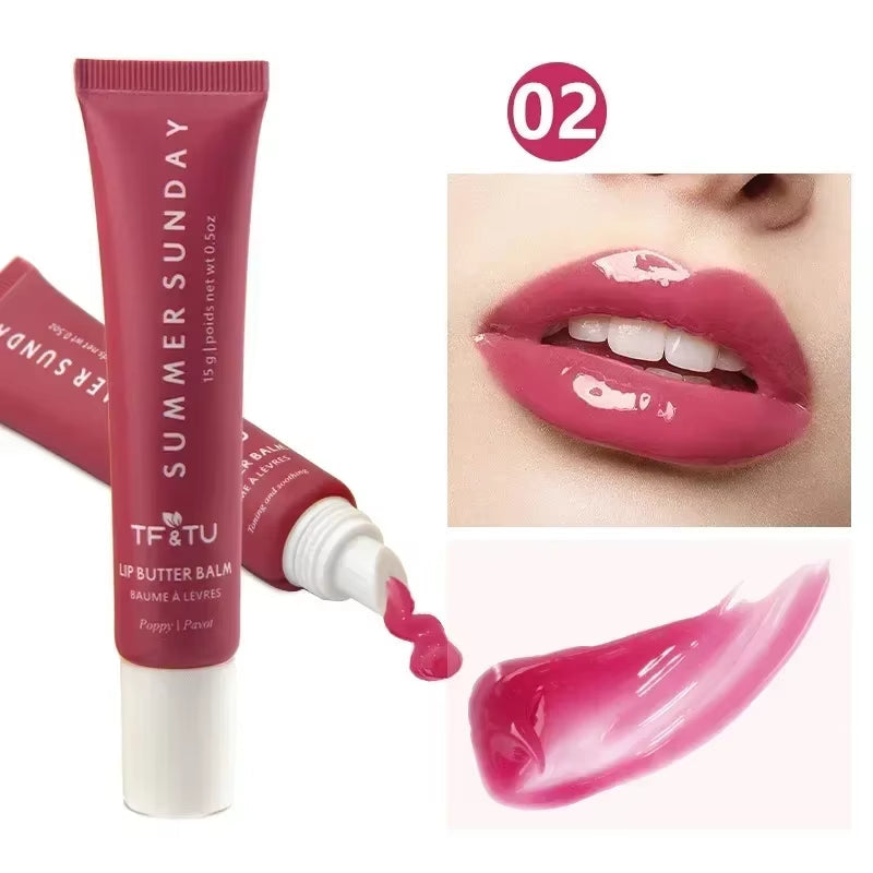 Hydrating Waterproof Lip Gloss - 6 Stunning Shades of Polypeptide Color & Butter Lipstick Enrichment - 02