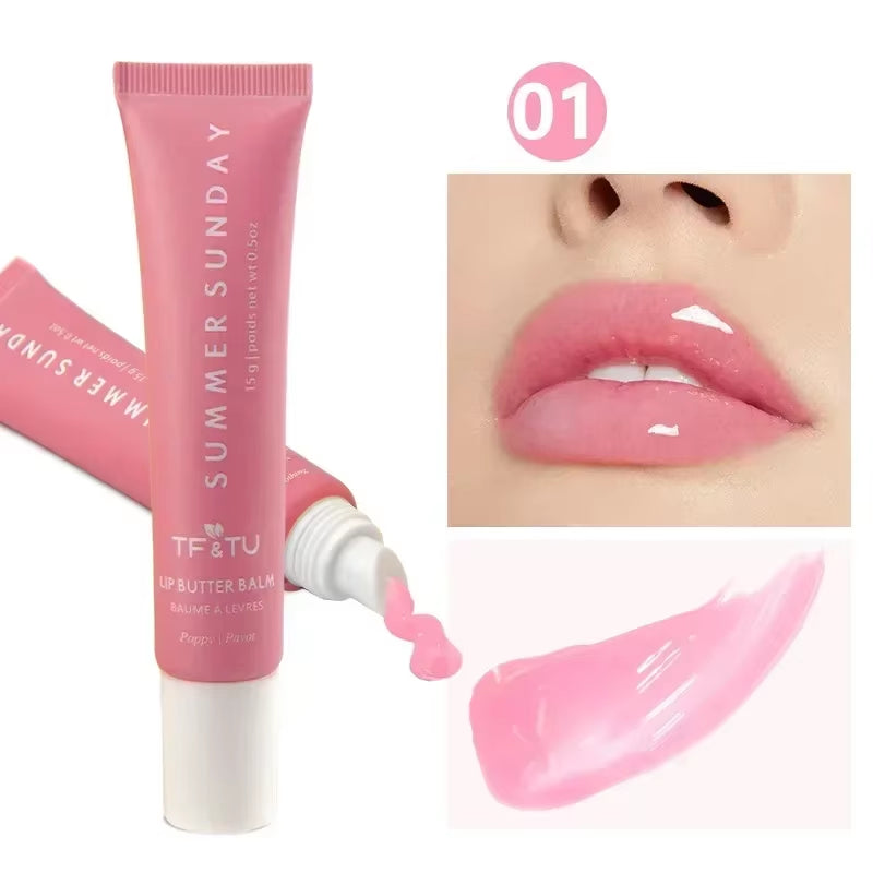 Hydrating Waterproof Lip Gloss - 6 Stunning Shades of Polypeptide Color & Butter Lipstick Enrichment - 05