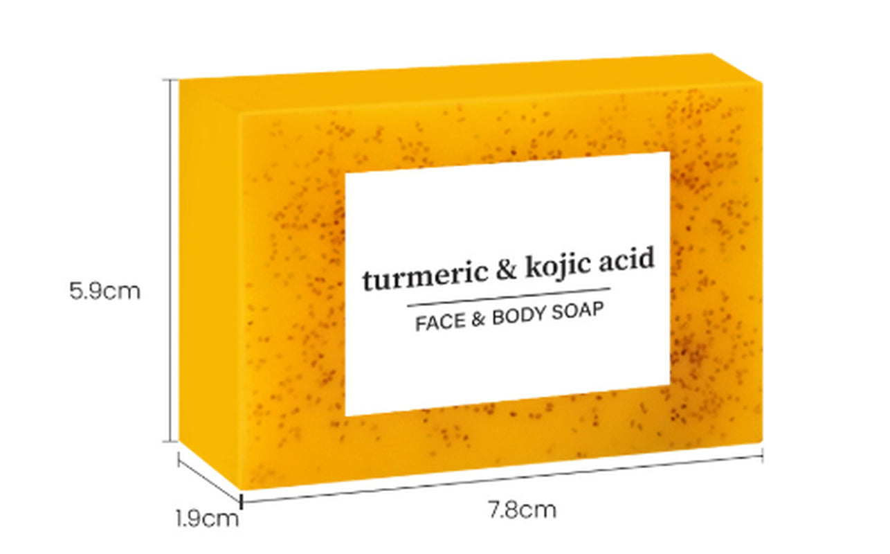 Turmeric Exfoliating Cleansing Pads Compressed Facial Sponges Skin Care Tools for Face Clogged Pores Excess Oil Cleansing - Particle Soap 150G