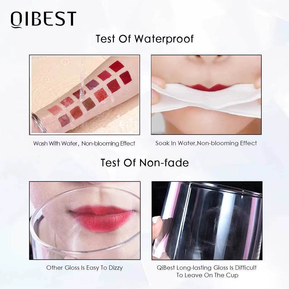 Long-Lasting Waterproof Matte Liquid Lipstick - Velvet Nude Red Tint Lip Gloss - Talin Store