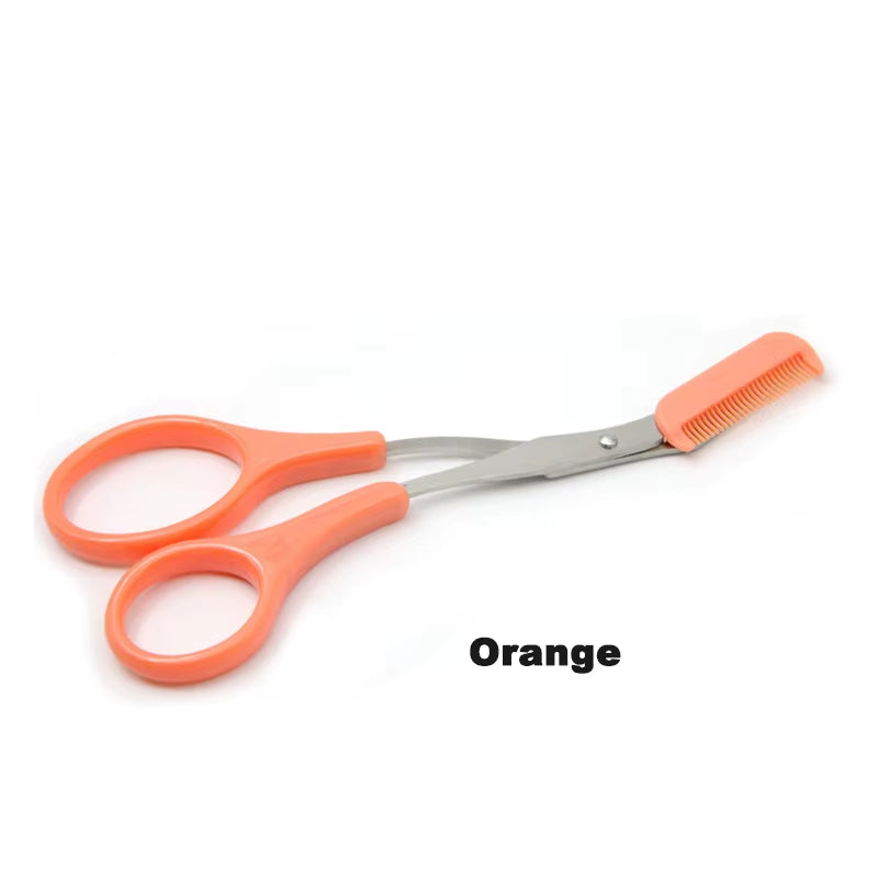 Eyebrow Trimmer Scissor with Comb Facial Eyelash Hair Removal Grooming Shaping Eyebrow Shaver Cosmetic Makeup Accessories Eyebr