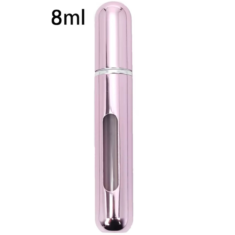 Travel-Friendly Refillable Mini Perfume Atomizer - Portable 5ml & 8ml Spray Bottles - 5Ml Matte Pink