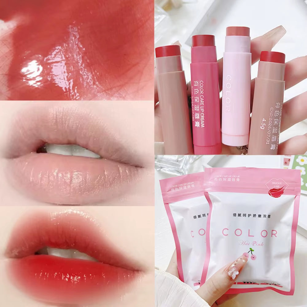 Cute Red Tint Lipstick Set - Moisturizing Colored Lip Balm for Vibrant, Hydrated Lips