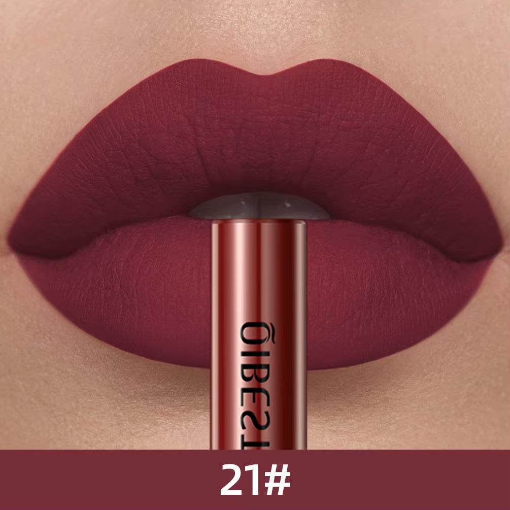 Long-Lasting Waterproof Matte Liquid Lipstick - Velvet Nude Red Tint Lip Gloss - Talin Store