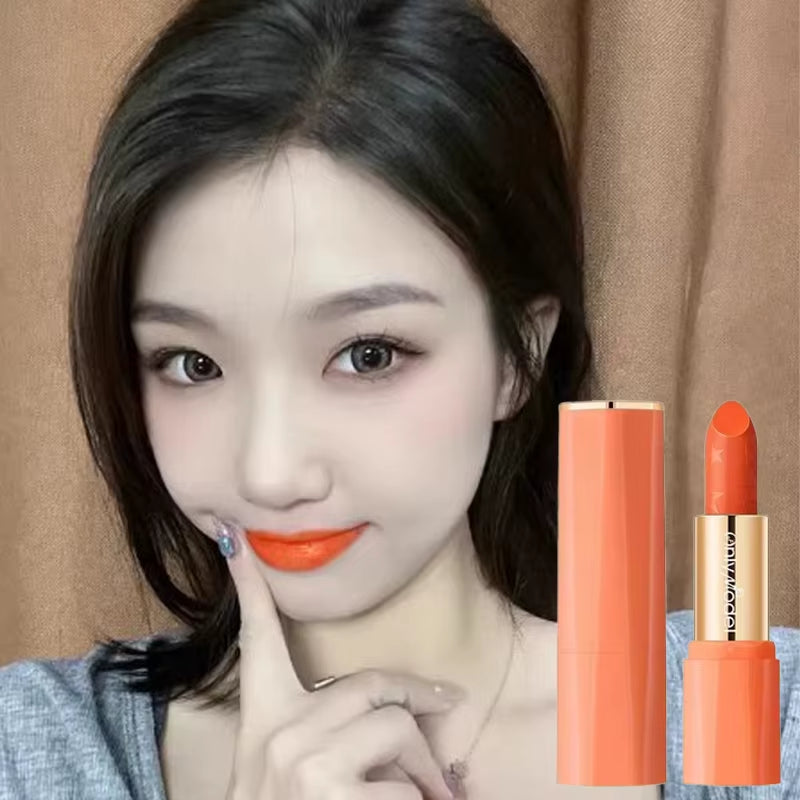 Vibrant Orange Matte Lipstick - Long Lasting Silky Smooth Lip Glaze for Sexy All-Day Wear - W07