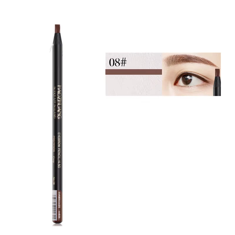 12PCS Waterproof White Eyebrow Pencil Set - Long-Lasting, Natural Eye Makeup for Perfectly Defined Brows - 09