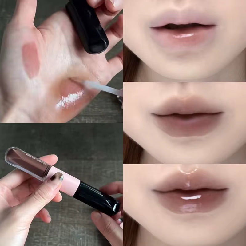 HERORANGE Double Head Waterproof Lip Gloss - Long-lasting Matte Velvet Liquid Lipstick in Sexy Red - 02