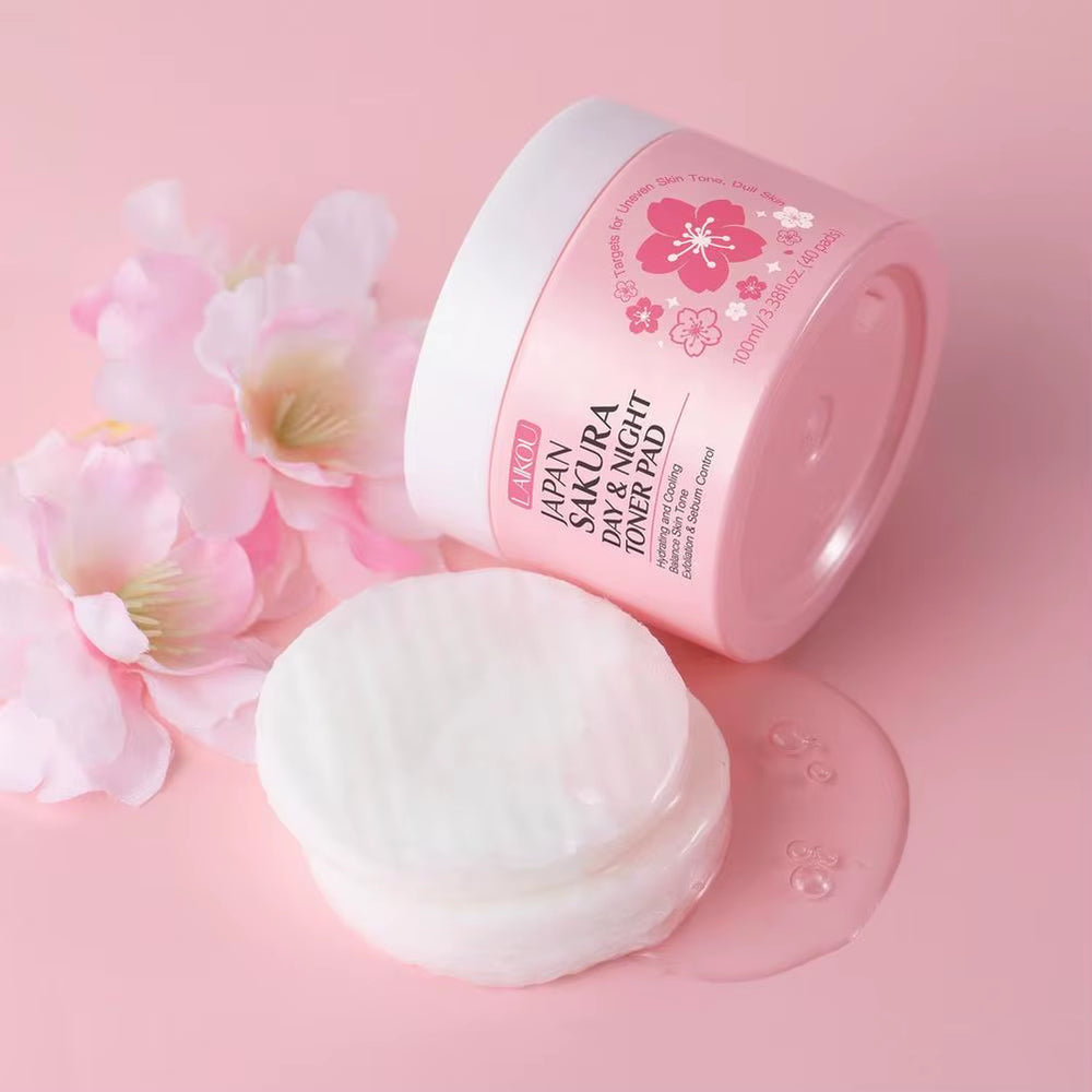 Blossom 40 Pads Day & Night Toning Cleansing Moisturizing Makeup Remover Pads
