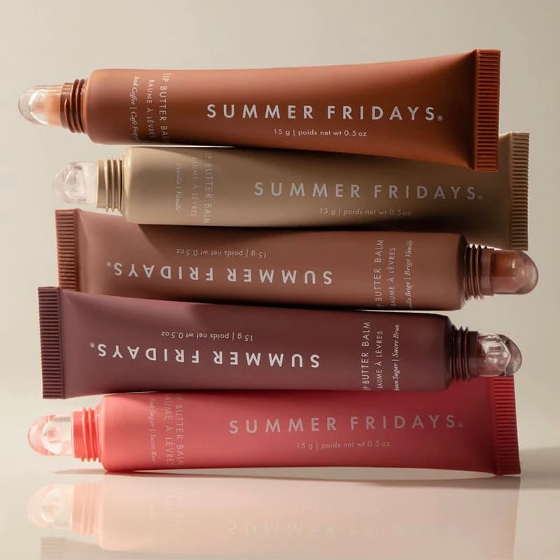 Summer Fridays Lip Balm - Moisturizing Mirror Lip Gloss with Vanilla Pink Sugar & Coffee Cake Scent - Sweet Mint