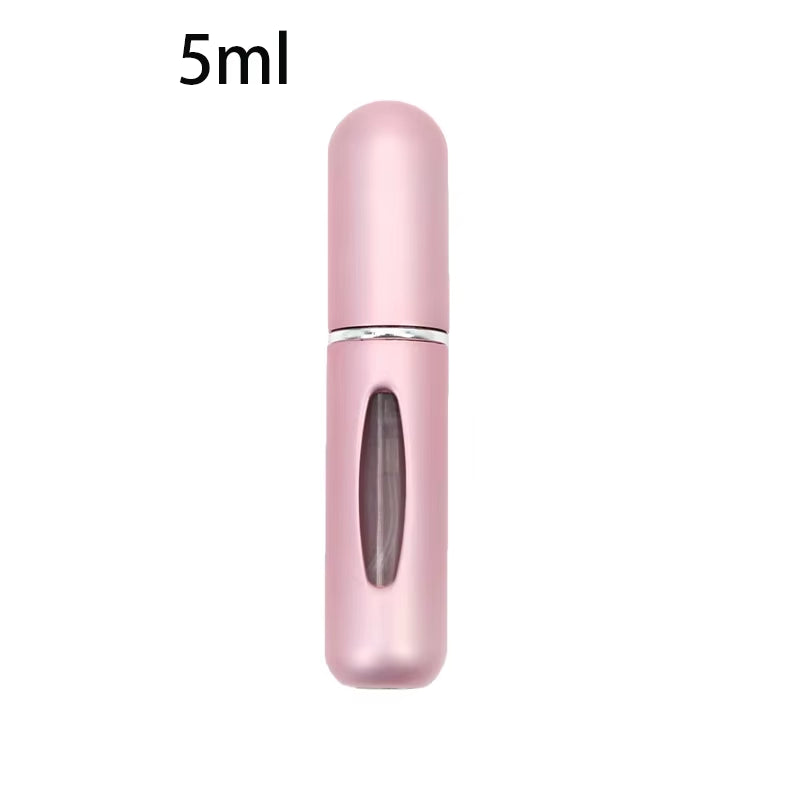 Travel-Friendly Refillable Mini Perfume Atomizer - Portable 5ml & 8ml Spray Bottles - 5Ml Matte Pink