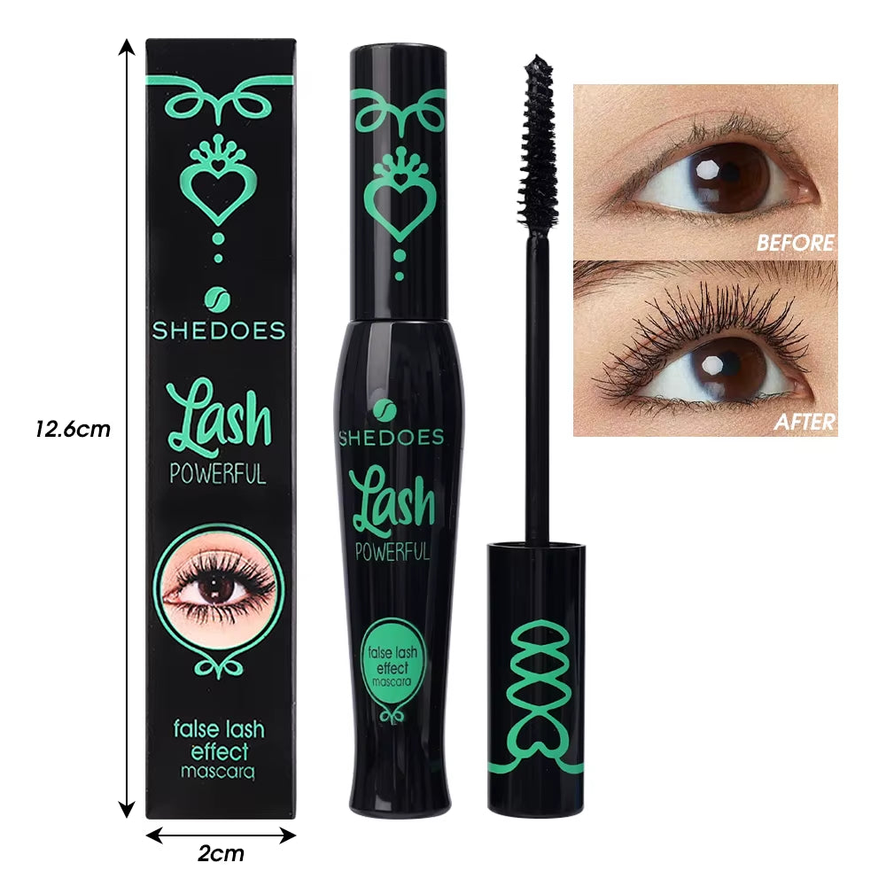 Long-Lasting Waterproof 4D Silk Fiber Mascara for Voluminous, Curled Lashes - Perfect Lengthening Eyelash Extensions!