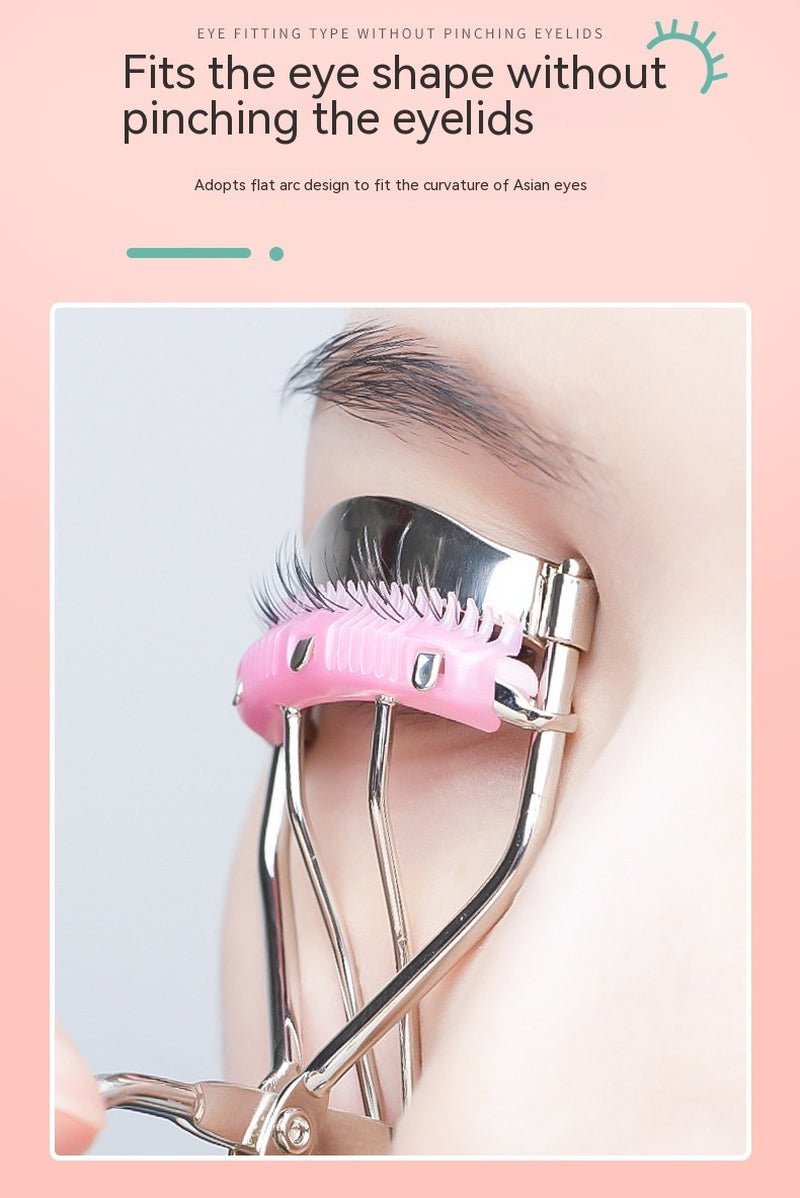 Natural Curling Eyelash Curler with Comb Girls Eyelash Beauty Auxiliary Tools Portable Wide Angle Eyelash Curler