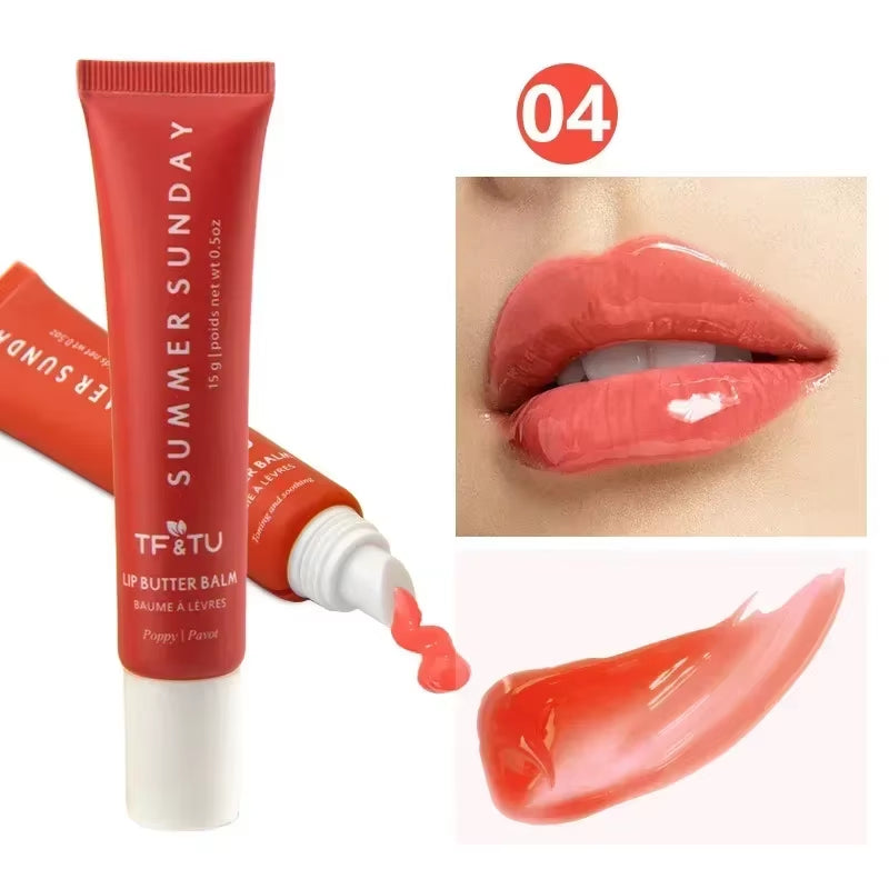 Hydrating Waterproof Lip Gloss - 6 Stunning Shades of Polypeptide Color & Butter Lipstick Enrichment - 05