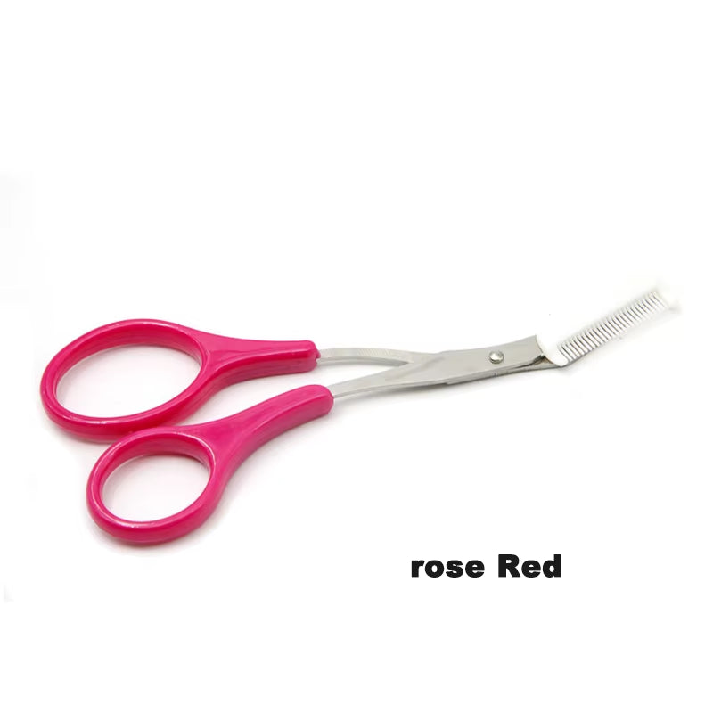Eyebrow Trimmer Scissor with Comb Facial Eyelash Hair Removal Grooming Shaping Eyebrow Shaver Cosmetic Makeup Accessories Eyebr