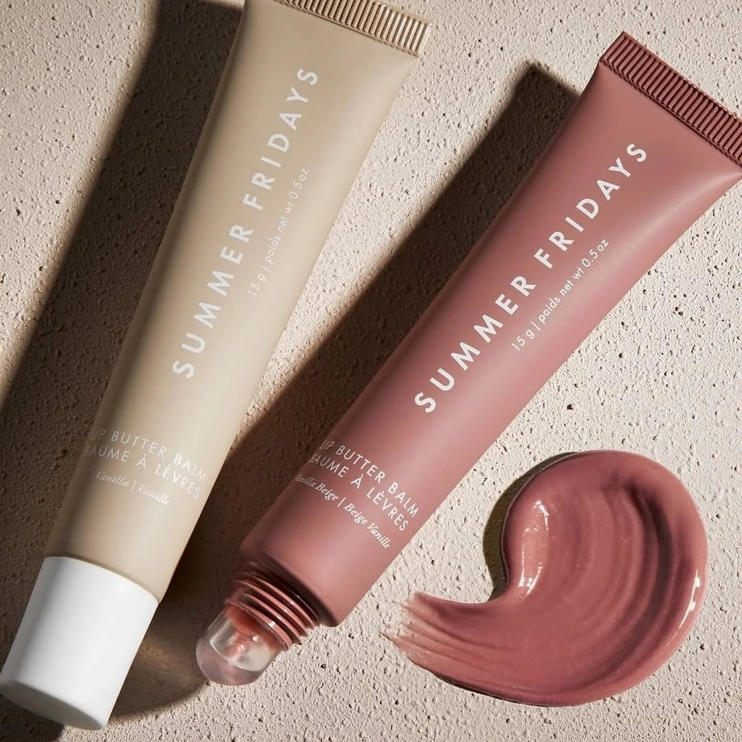 Summer Fridays Lip Balm - Moisturizing Mirror Lip Gloss with Vanilla Pink Sugar & Coffee Cake Scent - Birthday Cake